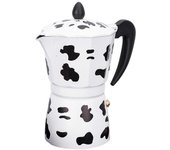Cafetera Cafetera Moca Italiana Herramienta de aluminio 300 ml Cafetera espresso de estufa blanco negro