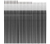 60Pcs Pinceles de pintura de detalle fino Juego de pinceles de pintura de punta fina con 3 pinceles de línea de tamaño 000 00 0 0 para acuarela de ...