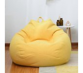 Nuevo extra grande Bean Bag Sillas Sofá Sofá Cubierta interior Tumbona perezosa para adultos Niños Hotsale! Amarillo 100 * 120cm