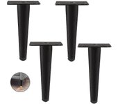 Juego de 4 patas de muebles, pata de sofá inclinable, pata de mesa patas de gabinete patas de mes de noche patas de metal, para mesas de centro, ar...