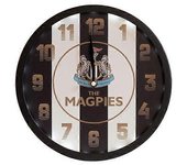 Newcastle United FC Reloj de pared Stripe Blanco/negro/oro One Size