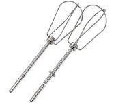 W10490648 batidora de mano Turbo Batidores para KitchenAid Batidora Aid reemplaza: mezcla de sopas, batidos, batidos, claras de huevo 2 piezas plata