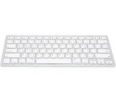 KINCJON Teclado inalámbrico Inglés Tailandés Bilingüe Portátil Elegante Ultra Fino Plata Blanco Teclado de Ordenador-YM