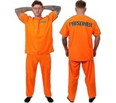 Disfraz de recluso adulto Traje de prisionero naranja Traje de pájaro de cárcel para Halloween Disfraz de prisionero naranja Disfraz de mono de cár...
