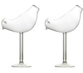 Copa de vino en forma de pájaro Copas de whisky Beber copa de cóctel transparente 1/2pcs 2ps