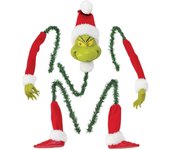 Grinch Decoración del árbol de Navidad, Cabeza de elfo, brazos y piernas para el árbol de Navidad, Robó elfo de Navidad relleno pegado árbol Topper...