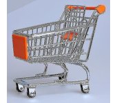 Guangzhou Yunlong Trading Co., Carro de mano de supermercado, mini carrito de compras, almacenamiento de decoración de escritorio Orange
