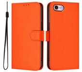 Funda de teléfono de cuero Skin Feel para iPhone SE 2022 / 2020 Naranja