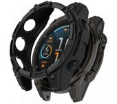 Para Garmin Fenix 8 47mm TPU Caja de reloj Anti-arañazos Cubierta de marco de reloj hueca - Negro Multicolor Black