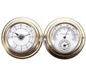 Termómetro Higrómetro Barómetro Relojes Reloj 2 Conjunto completo Medidor de estación meteorológica