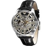 Emporio Armani Ar4629-mens Meccanico Automatic cinturón negro reloj One Size