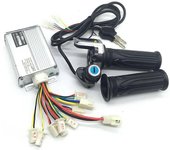 Controlador cepillado de 36V 1000W Juego de puños de acelerador de pulgar con bloqueo Controlador de velocidad de bicicleta eléctrica para Negro