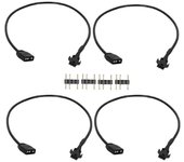 Cable de extensión RGB de 4 piezas, cable adaptador direccionable de conector ARGB hembra de 5 V 3 pines a SM 3 pines para ventilador RGB, tira de ...