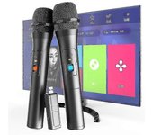 1 par de kits de sistema de micrófono inalámbrico VHF receptor USB micrófono de karaoke de mano fiesta en casa altavoz de smart tv micrófono de can...