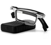 Gafas de lectura anti-azul plegables sin tornillos de material de titanio ultraligero para hombre - KHW 100 grados square