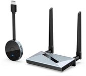 Kits de transmisor y receptor inalámbrico de 5 GHz y 164 pies Full HD 4K@30Hz 1080@60Hz -COMPatible Display Don Gris de plata