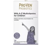 Proven Probiotics ProVen Probióticos Lactobacilos y Bífidus con Multivitamínicos de la A a la Z Tabletas Infantiles 30