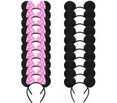 Paquete de 20 diademas de orejas de ratón para suministros de fiesta de cumpleaños y decoración de cosplay de disfraces con temática de ratón -GSL ...