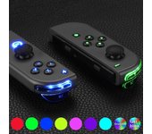 Extremerate 7 colores 9 modos Dfs Led Kit Multicolores Símbolos clásicos iluminados Abxy Trigger Face Buttons para Ns Switch & Oled