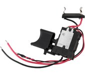 7.2 V - 24 V Batería de litio Interruptor de taladro inalámbrico Control de velocidad Interruptor de disparo con luz pequeña negro