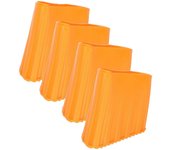 4pcs escalera de plástico antideslizante cubre la escalera pies cubre la escalera de reemplazo de pies estera Naranja 5.00X4.50X2.50CM