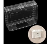 Tsim Cubierta impermeable de salida de enchufe de pared para exteriores - Caja de 2 pliegues de jardín resistente a la intemperie que sobresale con...
