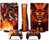 Ubiuo Pegatina de la versión de la unidad óptica de PS5, piel genial de PS5, manija del controlador, para la consola y el controlador de PS5, NARUTO
