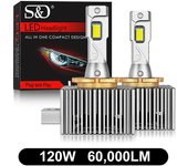 100w 50000lm-80000lm D1s D3s Led D2s D4s D5s D8s Led Canbus Faros Hid D1r D2r D3r D4r D5r D8r Bombilla 130w Luz de coche Auto 6500k 12v 24v 120W 60...