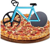 Mintian Cortador de pizza de bicicleta, cortador de pizza de bicicleta, cortador de pizza, cortador de pizza de acero inoxidable doble, cuchilla ul...