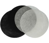 vhbw 2x filtro de carbón activado, 2x filtro de grasa compatible con Moulinex T-43, T-41, T-42 Freidora - 4 uds. Juego de filtros Negro/blanco