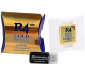2021 R4 Gold Pro Sdhc para Ds / 3DS / 2DS / Cartucho de revolución con adaptador USB Oro 1 Pcs