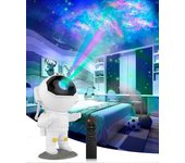 Lámpara de proyector de galaxia astronauta, luz nocturna Nebula, lámpara estrellada para dormitorio y proyector de techo, con temporizador y proyector