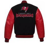 Kartex Suits Letterman Tampa Bay Buccaneers Chaqueta Varsity Negra Y Roja negro/rojo M
