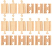 18pcs Vías de tren de madera Vías de ferrocarril Expansión Suministros Juguetes ferroviarios para niños Vías de tren de juguete Como se muestra 9.0...