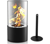 Chimenea De Mesa De Bioetanol, Chimenea De Mesa Con Cámara De Combustión, Combustión Más Larga, Fuego De Mesa Portátil Para Exteriores E Interiores...