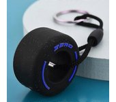 F1 Racing Tire Key Chain, rueda Tyre Auto Keychain, mini lindo llavero de neumáticos, goma blanda azul