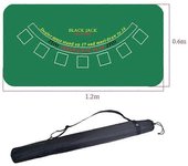 Redkid 1.2 * 0.6m Hold'Em Texas Poker Tapete de mesa de tela Calidad Black Jack Baccarat Juego de dados Goma duradera Party Bar Almohadilla de escr...