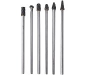 6pcs Carburo de tungsteno Aluminio Archivos rotativos Burr Set 6mm Shank 10mm Diámetro de corte