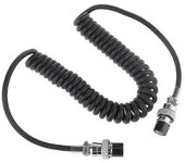 Cable de micrófono de aviación de 70 cm para transceptor Kenwood MC-60 negro resistente al desgaste