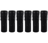 6pcs Chandelier Candle Sleeves E14 Candle Socket Covers Candelabro Base Covers Negro