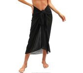 Envoltura de playa para mujer Envolturas de playa Pareo de gasa Bikini para trajes de baño Pañuelo largo Wrap Medio pareos de playa para el verano ...