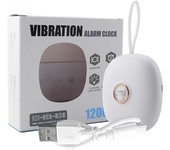 Despertador vibratorio para adolescentes sordos con discapacidad auditiva para personas que duermen mucho, con carga para viajes o uso doméstico Bl...
