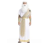 Rey Romano Adulto Griego Halloween Disfraz De Dios Hombres Zeus Disfraz Peluca para adultos M