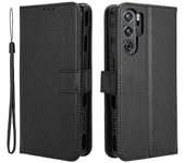 Para ZTE nubia Red Magic 9 Pro 5G/9 Pro+ 5G Funda de teléfono Soporte de billetera de cuero Negro