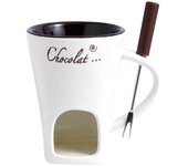Taza de fondue de chocolate de 130 ml, taza de café de fondue de chocolate de cerámica con tenedores, tazas para derretir chocolate, queso, mantequ...