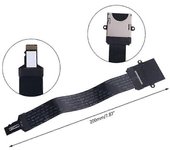 Tarjeta SD Hembra a TF micro SD Macho (SD a SD, TF a TF) Tarjeta de memoria flexible Cable de extensión Extensor Adaptador lector