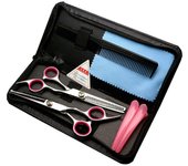 Apto compatible con Niños Bebé Tijeras Antiarañazos Boca de Pez Corte de pelo redondo Tijeras Set de peluquería como se muestra