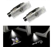 2pcs Car Door Logo Light Projector Ghost Shadow Cortesía de Welcome Light For Dodge Challenger Demon Scat Pack Rt Srt Sxt Gt Se Para el logotipo de...
