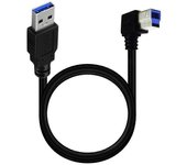 Cable USB3.0 A macho a B macho Cable de impresora USB3.0 en ángulo recto de 90 grados Bend down