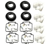 4set para Suzuki Bandit 1200 Gsf1200s 1997 - 2000 Kit de reparación del carburador de la motocicleta Piezas de diafragma de flotador